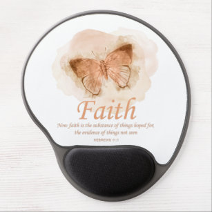 Women's Christian Bible Verse Butterfly: Faith Gel Mouse Mat