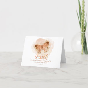 Women's Christian Bible Verse Butterfly: Faith Thank You Card