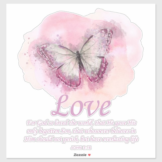 Women's Christian Bible Verse Butterfly: Love (Sheet)