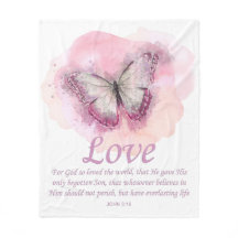 Women's Christian Bible Verse Butterfly: Love