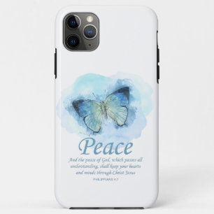 Women's Christian Bible Verse Butterfly: Peace iPhone 11 Pro Max Case