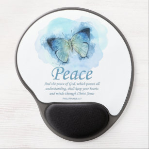 Women's Christian Bible Verse Butterfly: Peace Gel Mouse Mat