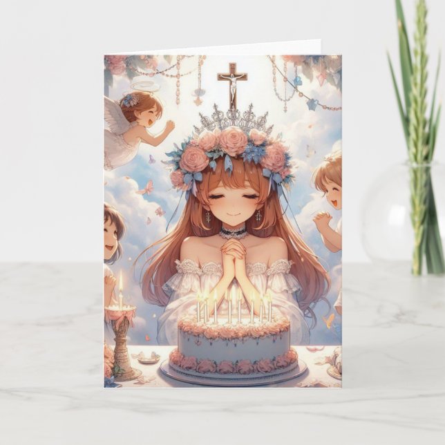 Women's Christian Birthday Card  (Front)