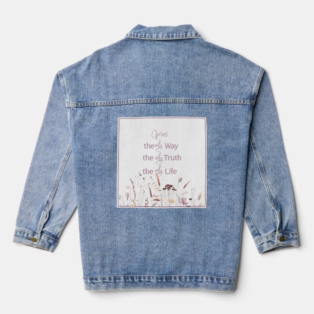 Women's Christian Denim Jacket (Back)