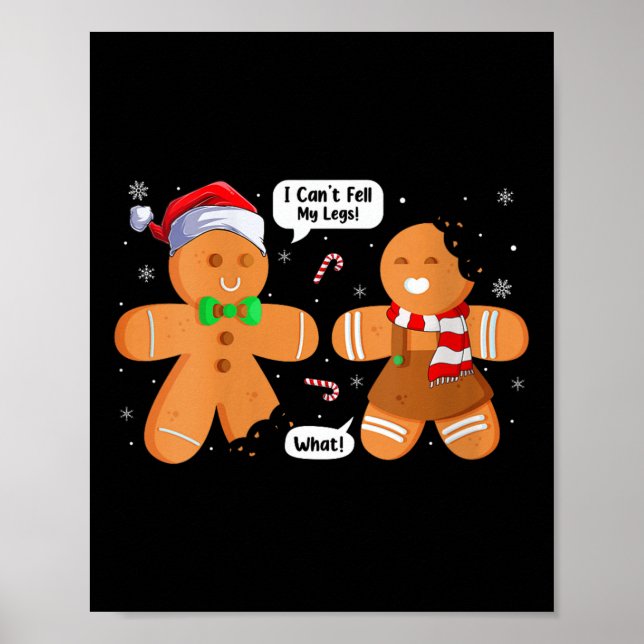 Womens Christmas Cookie Xmas Family Funny Gingerbr Poster (Front)