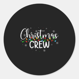 Womens Christmas Crew Pajamas Matching Family Grou Classic Round Sticker