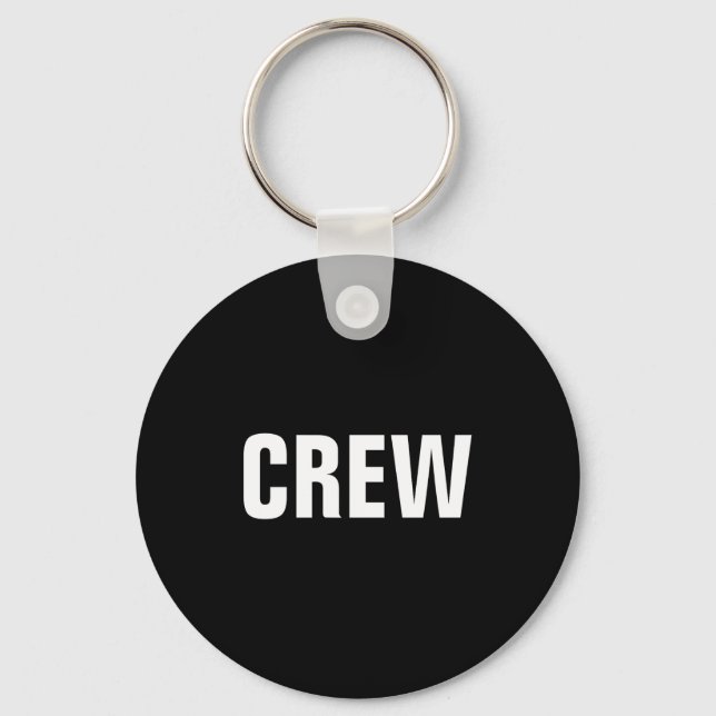Womens Christmas Crew Team Staff Member Red White  Key Ring (Front)