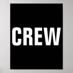 Womens Christmas Crew Team Staff Member Red White Poster