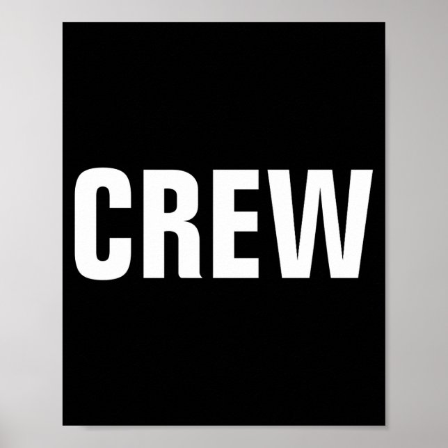 Womens Christmas Crew Team Staff Member Red White  Poster (Front)