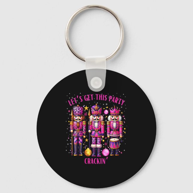 Womens Christmas Crushing It Nutcracker - Funny Re Key Ring (Front)