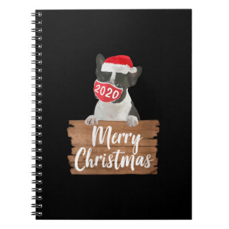 Womens Christmas Dog Gift Boston Terrier 2020 Mask Notebook