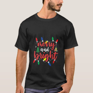 Womens Christmas Eve Merry and Bright V Neck  T-Shirt