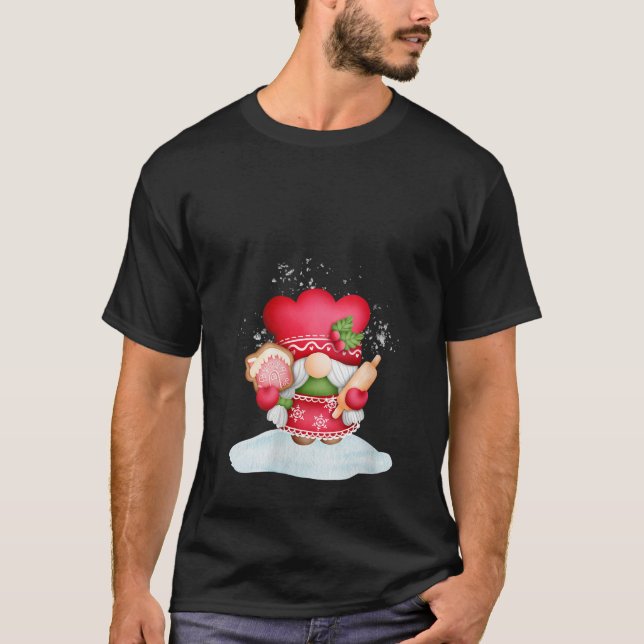 Womens Christmas gnome gnome gnome V Neck  T-Shirt (Front)