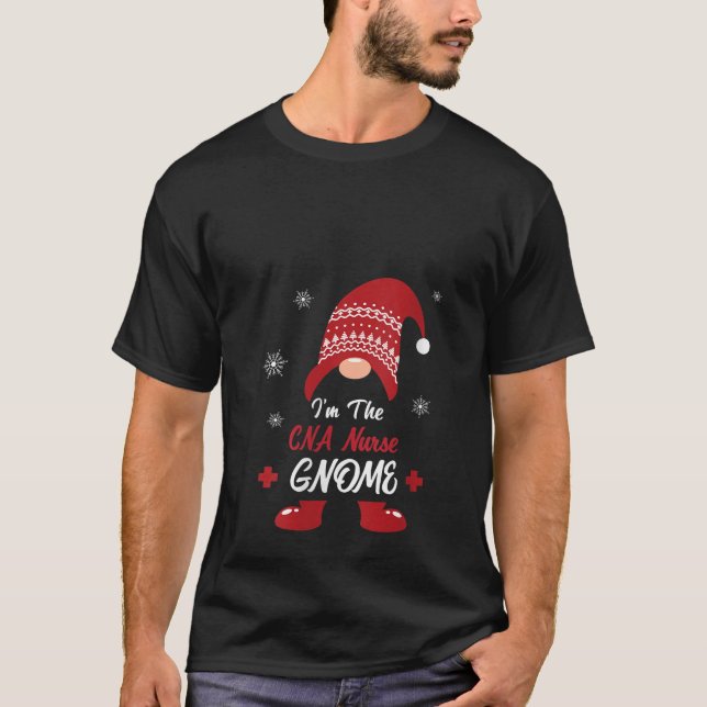 Womens Christmas I am the CNA Nurse Gnome Nursing  T-Shirt (Front)