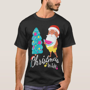 Womens Christmas In July Tee Funny Santa Summer Be