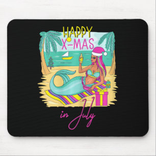 Womens Christmas In July Xmas Gift Tree Mermaid Sw Mouse Mat