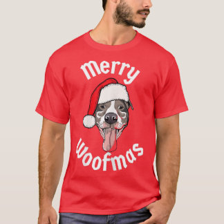Womens Christmas Merry Woofmas Funny Christmas Dog T-Shirt