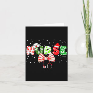 Womens Christmas Nurse Stethoscope Xmas Coquette B Card