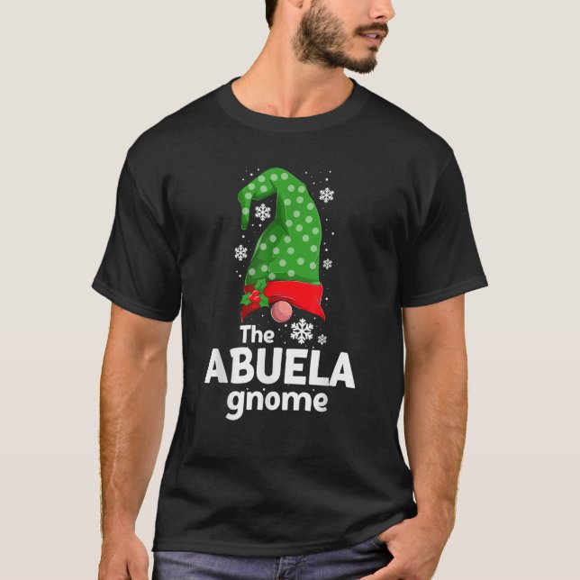 Womens Christmas Pajama The Abuela Gnome  T-Shirt (Front)