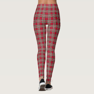 Women's Christmas Red Plaid Pants Leggings