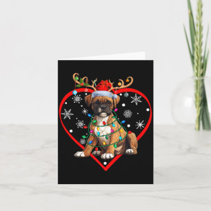 Womens Christmas Reindeer Santa Love Boxer Lovers Card