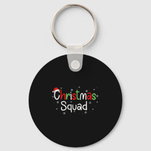 Womens Christmas Squad Matching Family Group Santa Key Ring