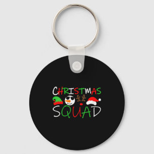 Womens Christmas Squad Reindeer Elf Santa Snowman  Key Ring