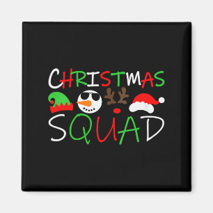 Womens Christmas Squad Reindeer Elf Santa Snowman  Magnet