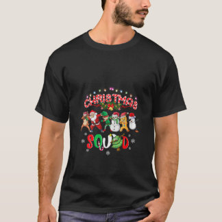 Womens Christmas Squad Santa Dabbing Elf Family Ma T-Shirt