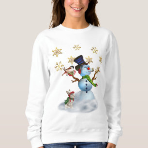 Women's Christmas Sweatshirt with Snowman