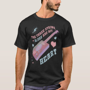 Womens Cigar Box Three String Guitar For Cool Musi T-Shirt