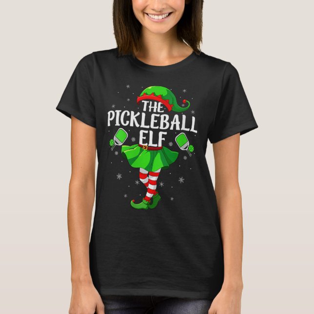 Womens Ckleball Elf Christmas Girls Women Elf Squa T-Shirt (Front)