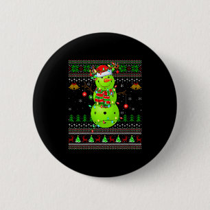 Womens Ckleball Snowman Ugly Christmas Sweater Srt 6 Cm Round Badge