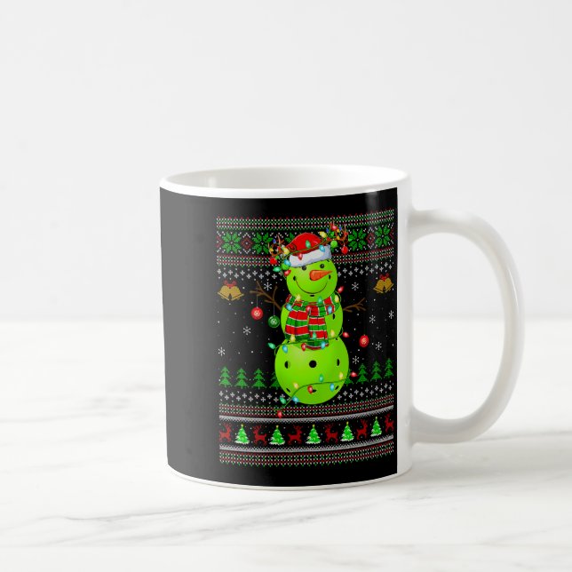 Womens Ckleball Snowman Ugly Christmas Sweater Srt Coffee Mug (Right)