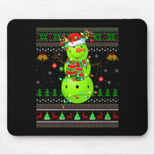 Womens Ckleball Snowman Ugly Christmas Sweater Srt Mouse Mat