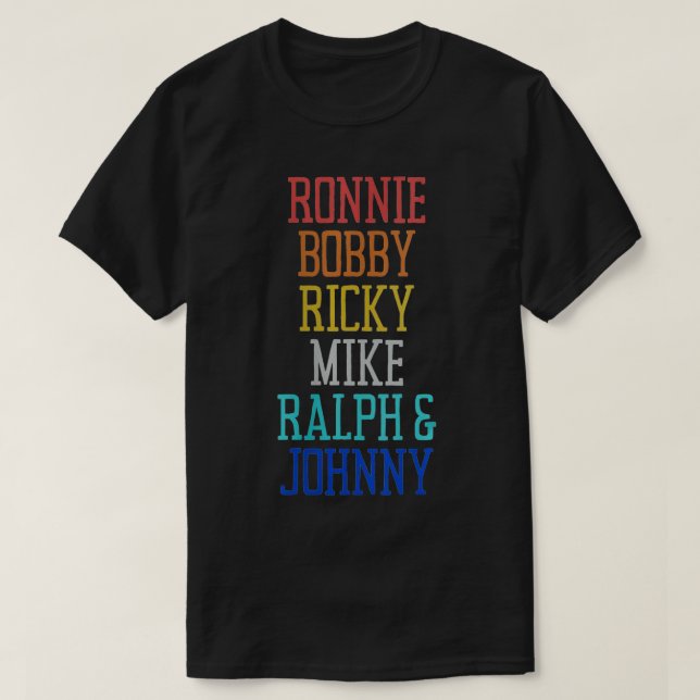 Womens Classic Retro Ronnie Bobby Ricky Mike Ralph T-Shirt (Design Front)