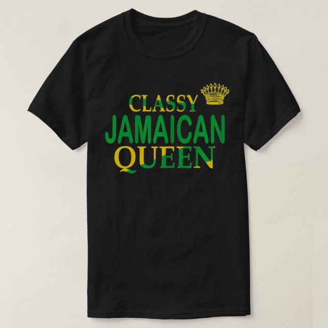 Womens Classy Jamaican Queen Jamaican womenJamaica T-Shirt (Design Front)