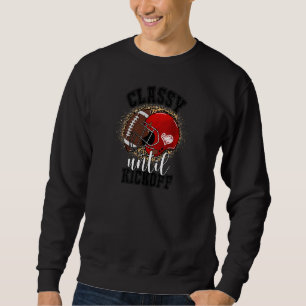 Womens classy until kickoff Leopard American Footb Sweatshirt