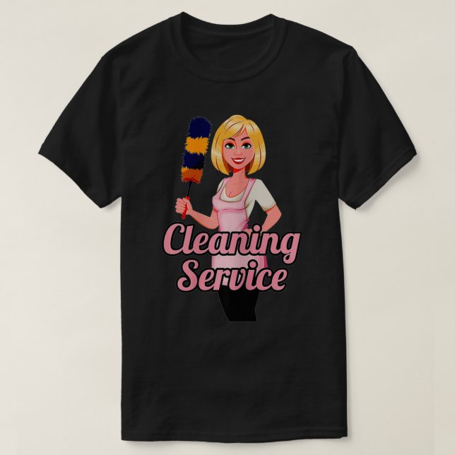 Womens Cleaning Lady Housekeeping Career Woman Hou T-Shirt (Design Front)