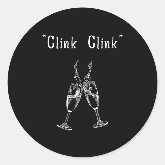 Womens Clink Clink V-neck  Classic Round Sticker (Front)