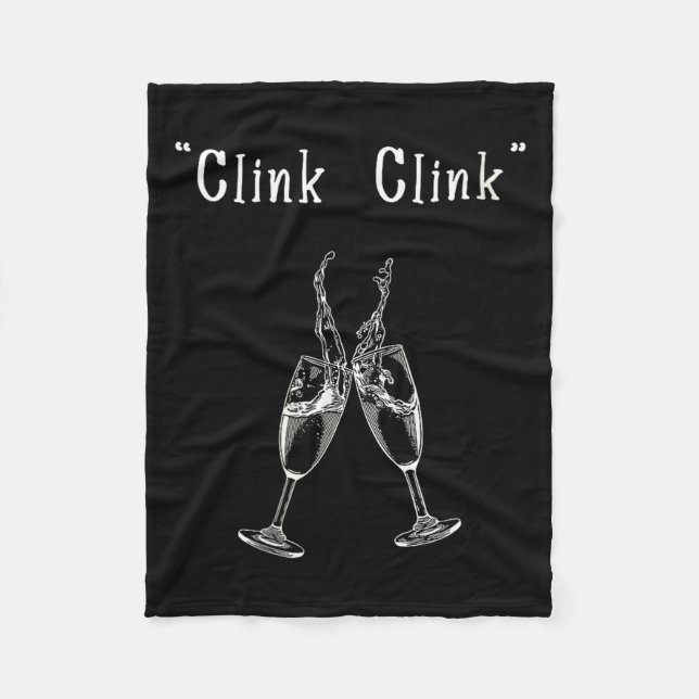 Womens Clink Clink V-neck  Fleece Blanket (Front)