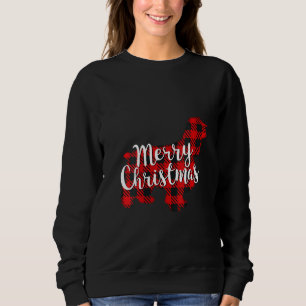 Womens Cocker Spaniel Christmas Dog Mum Dad Plaid Sweatshirt