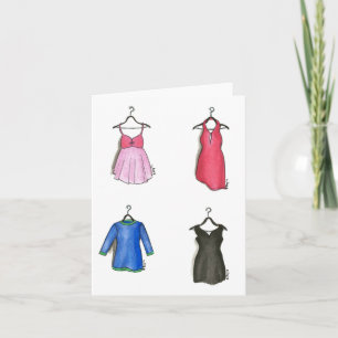 Women's Cocktail Dress Dresses Fashion Notecards
