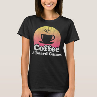 Womens Coffee and Board Games V-Neck  T-Shirt