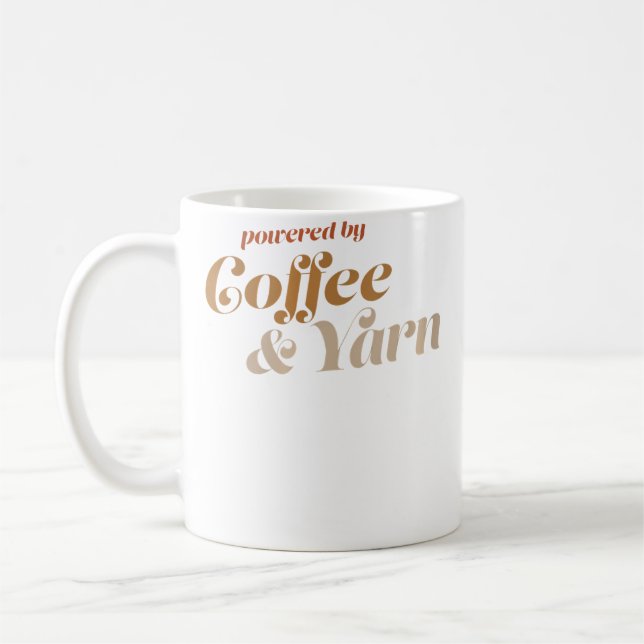 Womens Coffee And Yarn Funny Knitting Sewing Quilt Coffee Mug (Left)