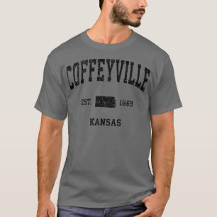 Womens Coffeyville Kansas KS Vintage Sports Design T-Shirt