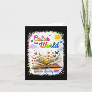 Womens Colour Our World Summer Reading Book Wildfl Card
