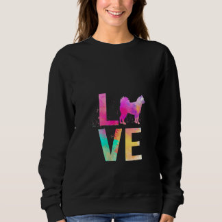 Womens Colourful Alaskan Malamute Dog Mum  Alaskan Sweatshirt