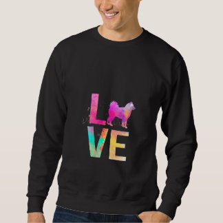 Womens Colourful Alaskan Malamute Dog Mum  Alaskan Sweatshirt