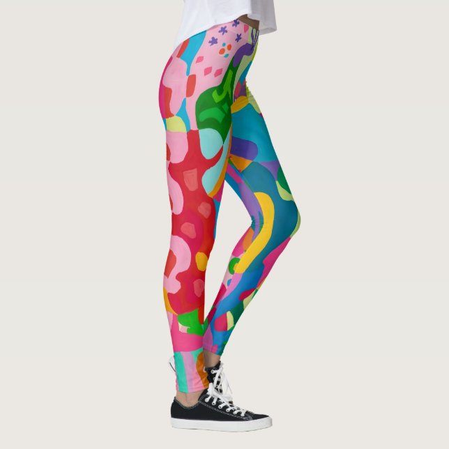 Women's Colourful Art Leggings (Right)